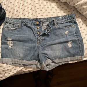 Button up GAP jean shorts.